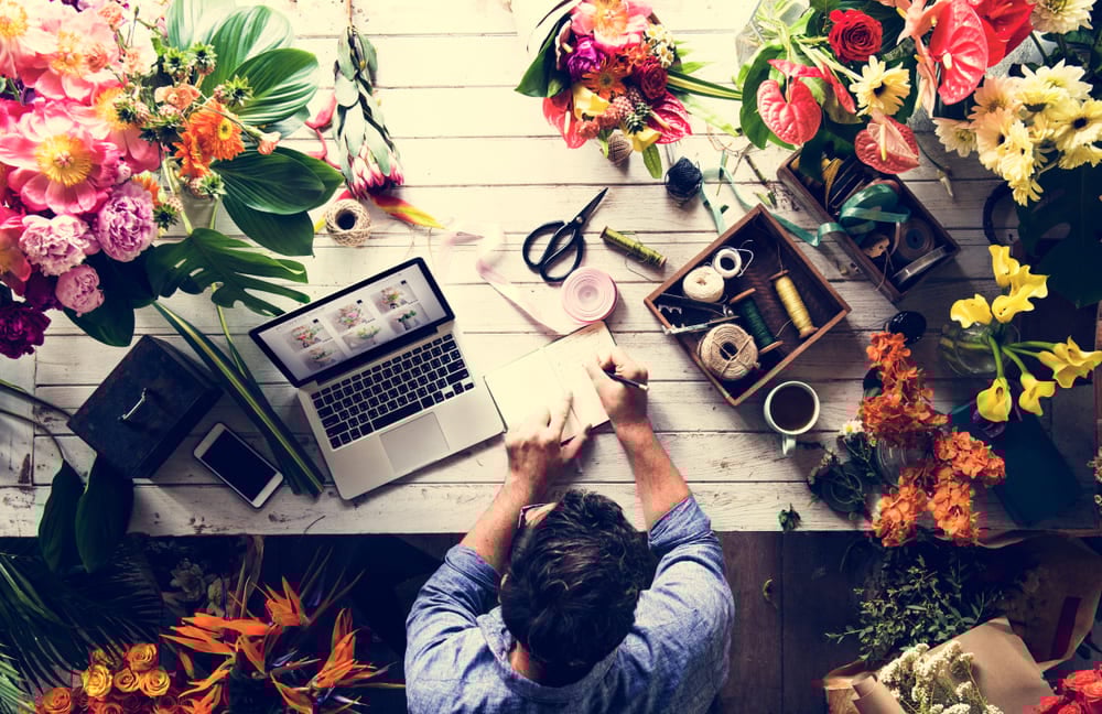 A florist plans a new blog to add to their website.