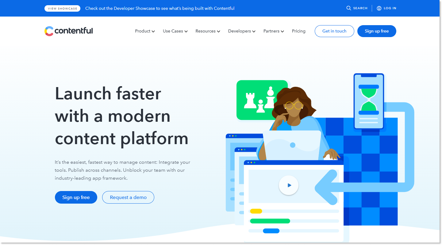 Contentful landing page