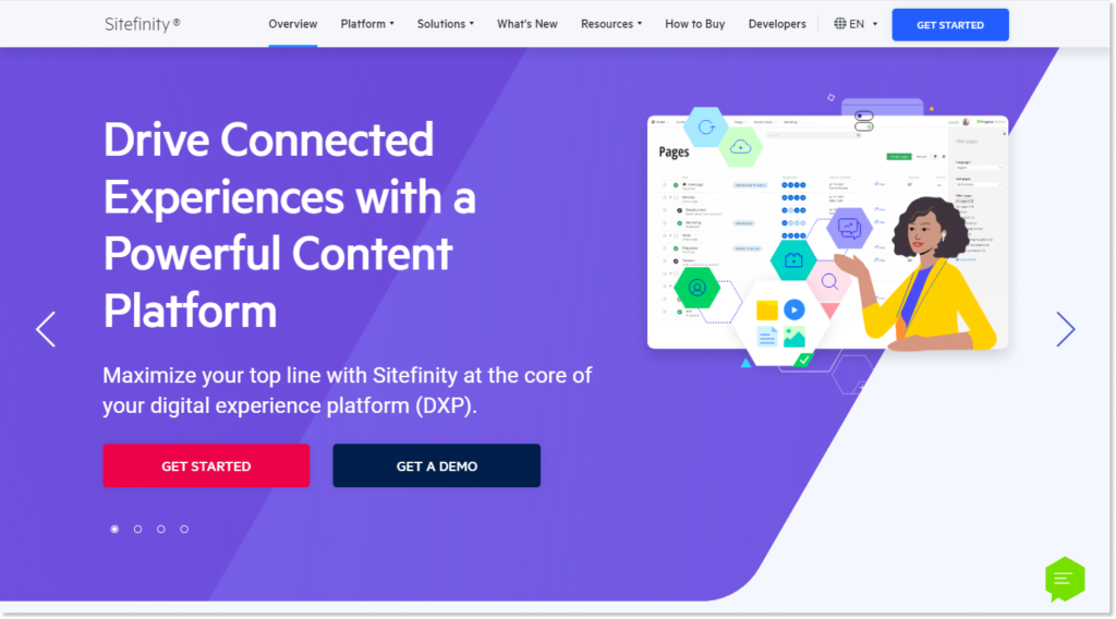 Sitefinity landing page