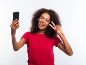 Taking a selfie