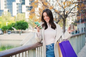 Woman on phone
